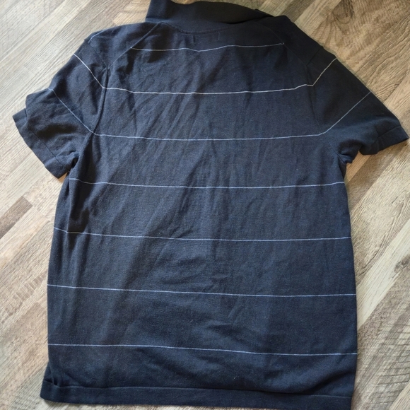 Banana Republic Silk Cotton Blend Casual Striped Knit Polo Shirt XL - Picture 6 of 10